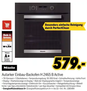 MEDIMAX Miele Autarker Einbau-Backofen H 2465 B Active Angebot