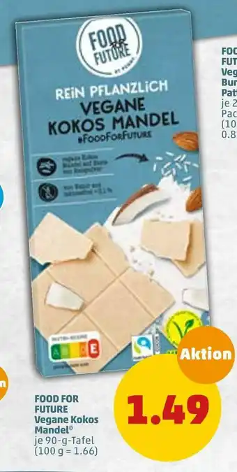 PENNY Food for future vegane kokos mandel schokolade Angebot