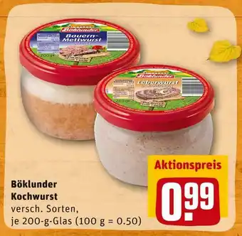 REWE Böklunder kochwurst Angebot