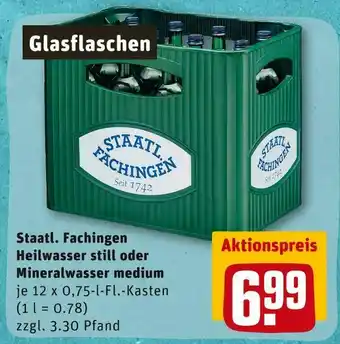 REWE Staatl. fachingen heilwasser oder mineralwasser Angebot