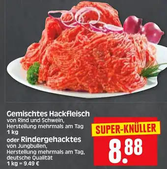 Edeka Herkules Gemischtes Hackfleisch 1 kg oder Rindergehacktes 1 kg Angebot