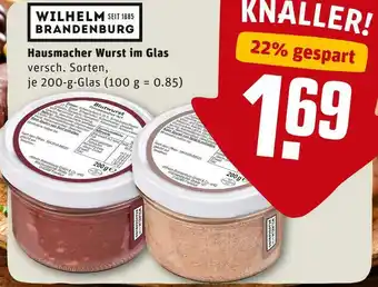 REWE Wilhelm brandenburg hausmacher wurst im glas Angebot