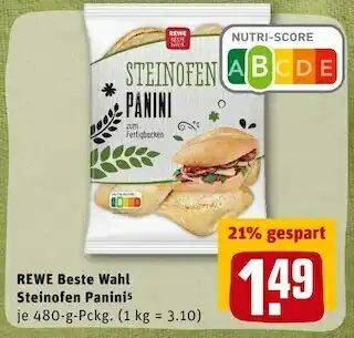 REWE Rewe beste wahl steinofen panini Angebot