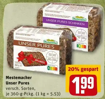 REWE Mestemacher unser pures Angebot