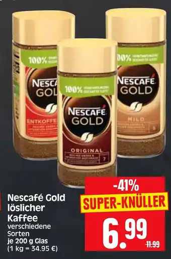 Edeka Herkules Nescafé Gold Kaffee verschiedene Sorten je 200 g Glas Angebot