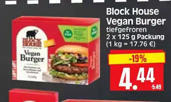 Edeka Herkules Block House Vegan Burger tiefgefroren 2 x 125 g Angebot