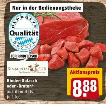 REWE Simmental pur rinder-gulasch oder -braten Angebot