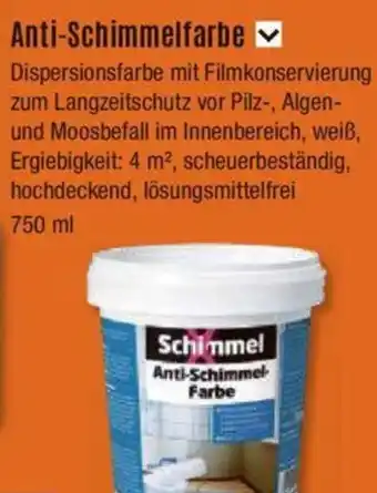 V Baumarkt Schimmel Anti-Schimmelfarbe 750 ml Angebot