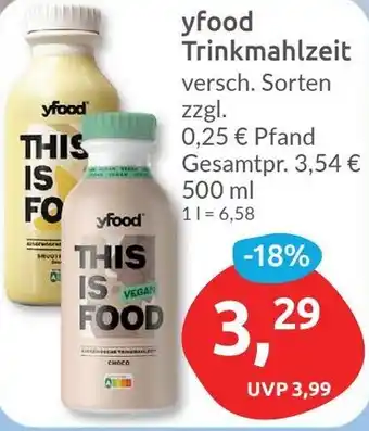 Budni yfood Trinkmahlzeit 500 ml Angebot