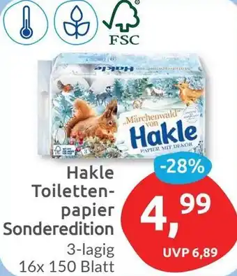 Budni Hakle Toilettenpapier Sonderedition 16x150 Blatt Angebot