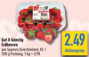 diska Gut & Günstig Erdbeeren 500 g Packung Angebot