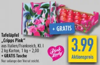 diska Pink Lady Tafeläpfel ,,Cripps Pink" 2 kg Karton Angebot