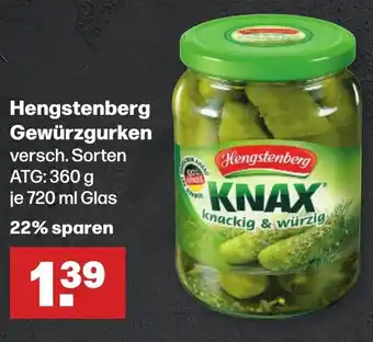 Handelshof Hengstenberg Gewürzgurken je 720 ml Angebot