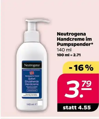 NETTO Neutrogena handcreme im pumpspender Angebot