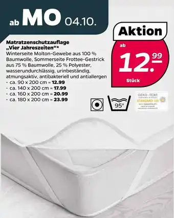 NETTO Matratzenschutzauflage „vier jahreszeiten“ Angebot