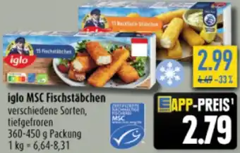 diska iglo MSC Fischstäbchen 360-450 g Packung Angebot