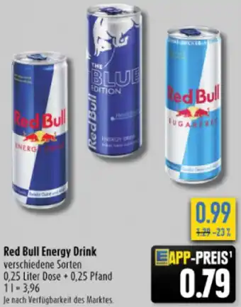 diska Red Bull Energy Drink 0,25 Liter Dose Angebot