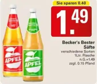 WEZ Becker's Bester Säfte 1Ltr. Flasche Angebot