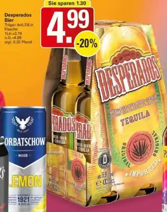 WEZ Desperados Bier Träger 4x0,33Ltr. Flasche Angebot