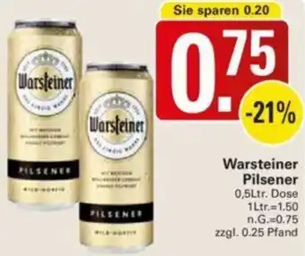 WEZ Warsteiner Pilsener 0,5Ltr. Dose Angebot