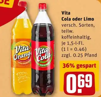 REWE Vita cola oder limo Angebot