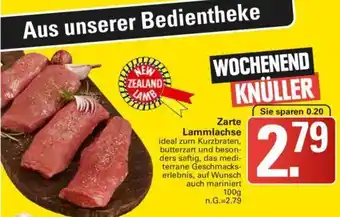 WEZ Zarte Lammlachse 100 g Angebot