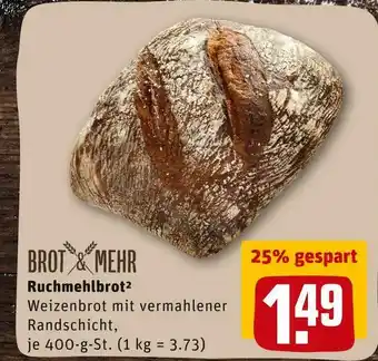 REWE Brot & mehr ruchmehlbrot Angebot