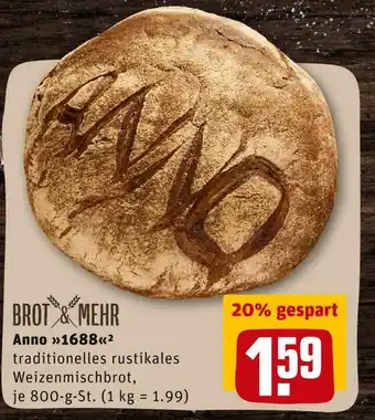 REWE Brot & mehr anno »1688« Angebot