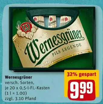 REWE Wernesgrüner Angebot