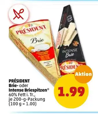 PENNY Président brie- oder intense briespitzen Angebot