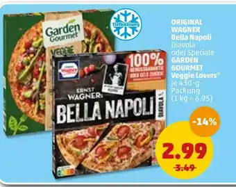 PENNY Original wagner oder garden gourmet bella napoli oder veggie lovers Angebot