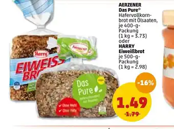 PENNY Aerzener oder harry hafervollkornbrot oder eiweißbrot Angebot