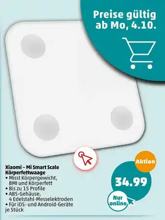 PENNY Xiaomi – mi smart scale körperfettwaage Angebot