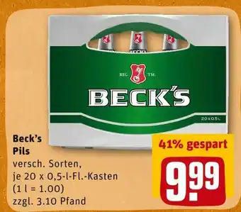 REWE Beck’s pils Angebot