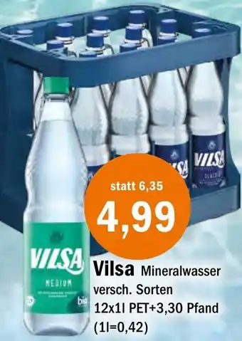 Aktiv Irma Vilsa Mineralwasser 12x1 L Angebot