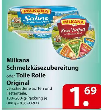 Famila Nord Ost Milkana schmelzkäsezubereitung oder tolle rolle original Angebot