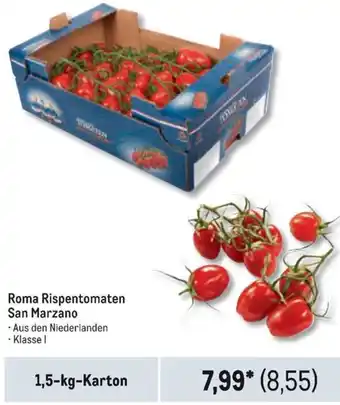 METRO Roma Rispentomaten San Marzano 1,5 kg Karton Angebot