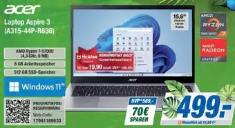 Expert Bening acer Laptop Aspire 3 (A315-44P-R636) Angebot