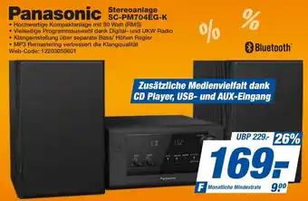 expert Techno Land Panasonic Stereoanlage SC-PM704EG-K Angebot