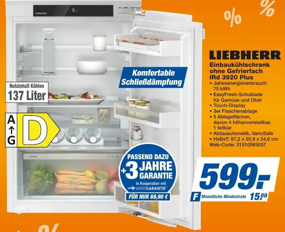 Einbaukuhlschrank 140 Cm Ohne Gefrierfach Test