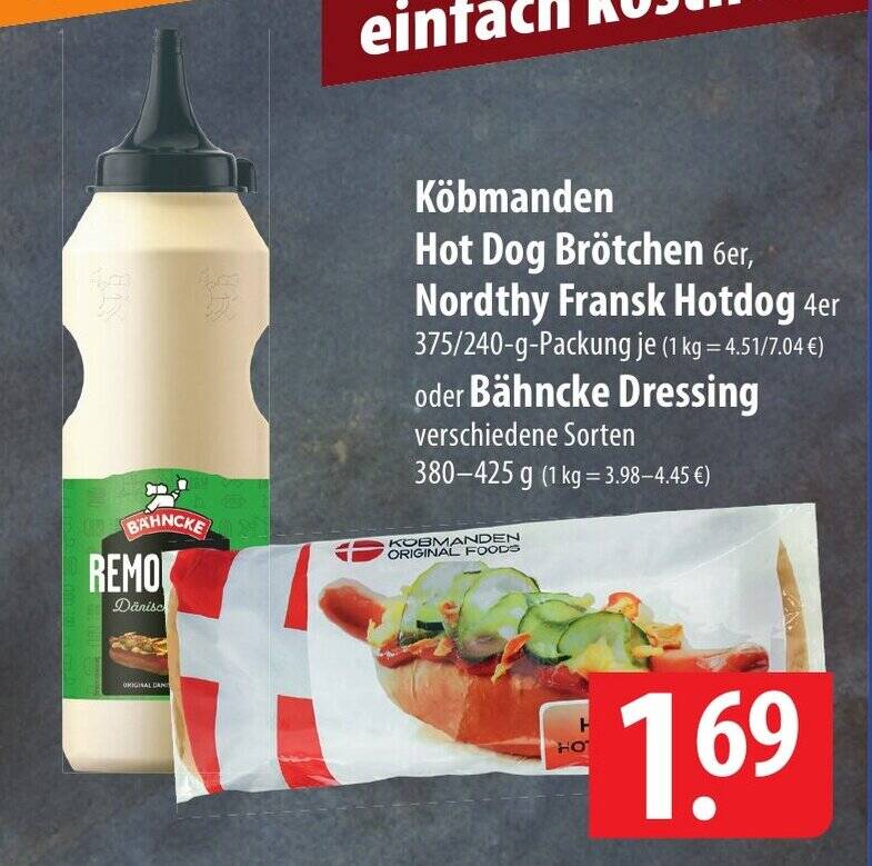 Köbmanden Hot Dog Brötchen 6er, Nordthy Fransk Hotdog 4er 375/240g