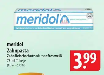 Famila Nord Ost meridol Zahnpasta Zahnfleischschutz oder sanftes weiß 75-ml-Tube Angebot