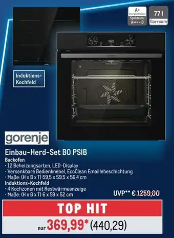 METRO gorenje Einbau-Herd-Set BO PSIB Angebot