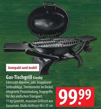 Famila Nord Ost Gas-Tischgrill Crosby Angebot