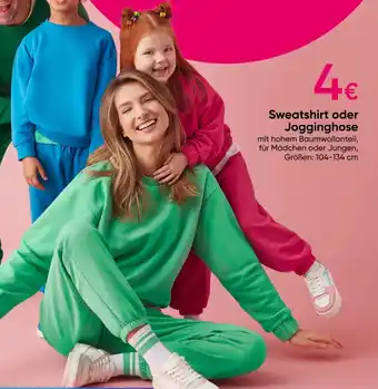 PEPCO Sweatshirt oder Jogginghose mit hohem Baumwollanteil, für Mädchen oder Jungen, Größen: 104-134 cm Angebot