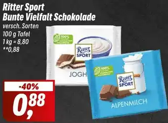 Simmel Ritter Sport Bunte Vielfalt Schokolade 100 g Tafel Angebot