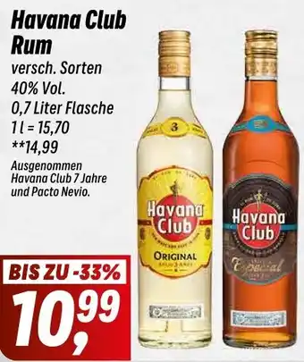 Simmel Havana Club Rum 0,7 Liter Flasche Angebot