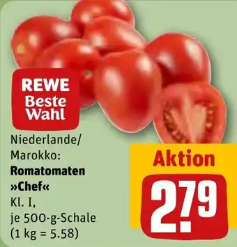 REWE Romatomaten Chef 500 g Schale Angebot