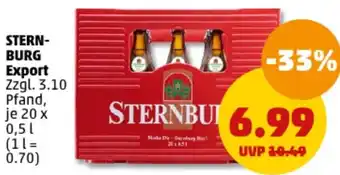 PENNY STERNBURG Export 20x0,5 L Angebot