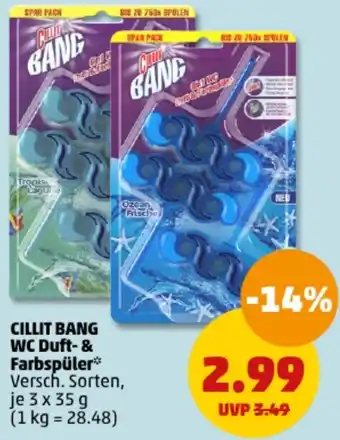 PENNY CILLIT BANG WC Duft & Farbspüler 3x35 g Angebot